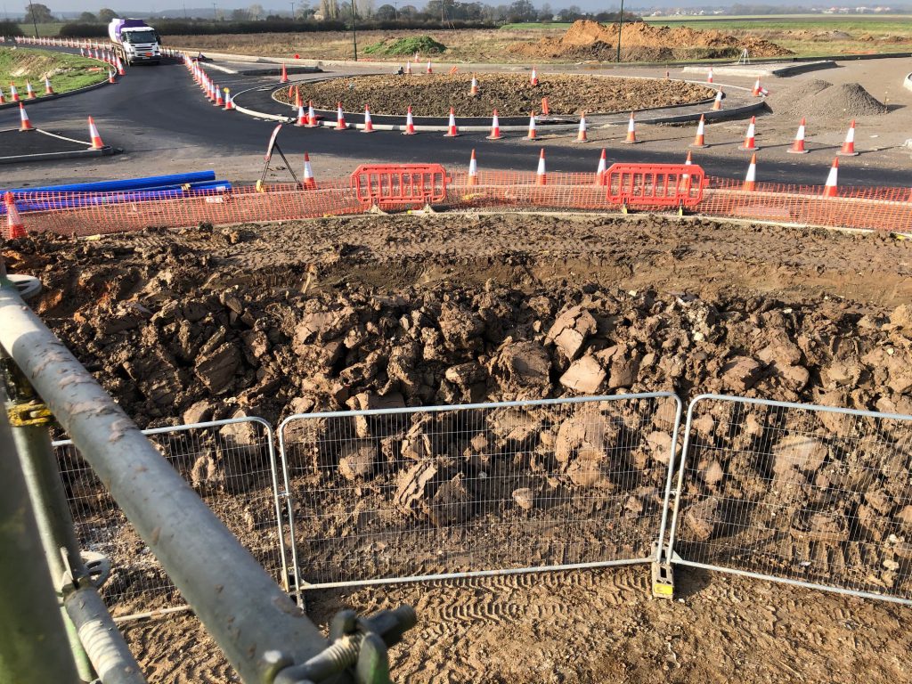 New roundabout being constructed on the A1173