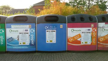 A recycling bank in Grimsby