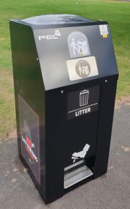 A solar power litter bin