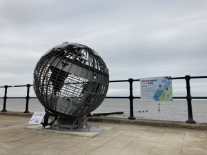 The new globe on the North Promenade in Cleethorpes.