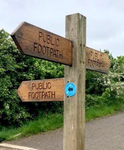 A FitRoutes trail sign