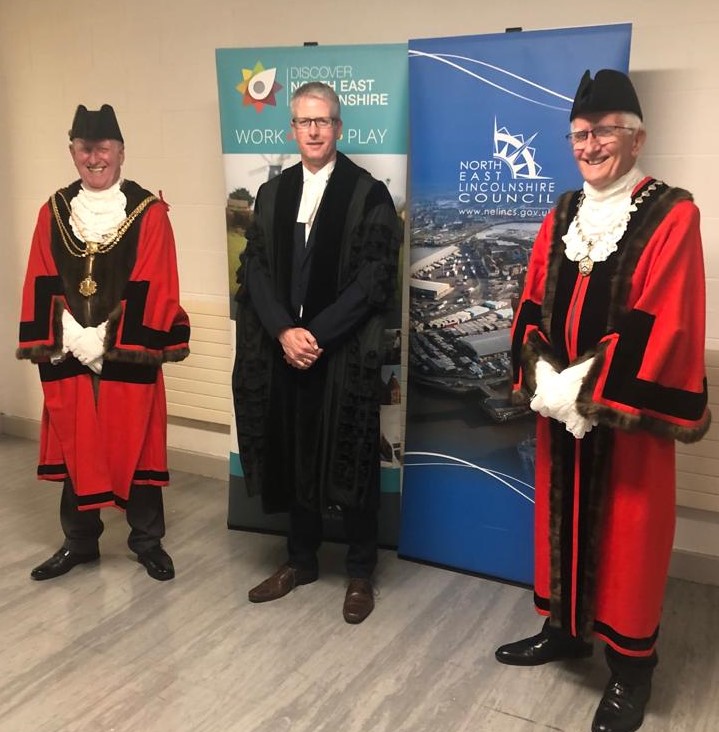 Mayor, Deputy Mayor and Rob Walsh (Chief Executive) at the Mayor making ceremony