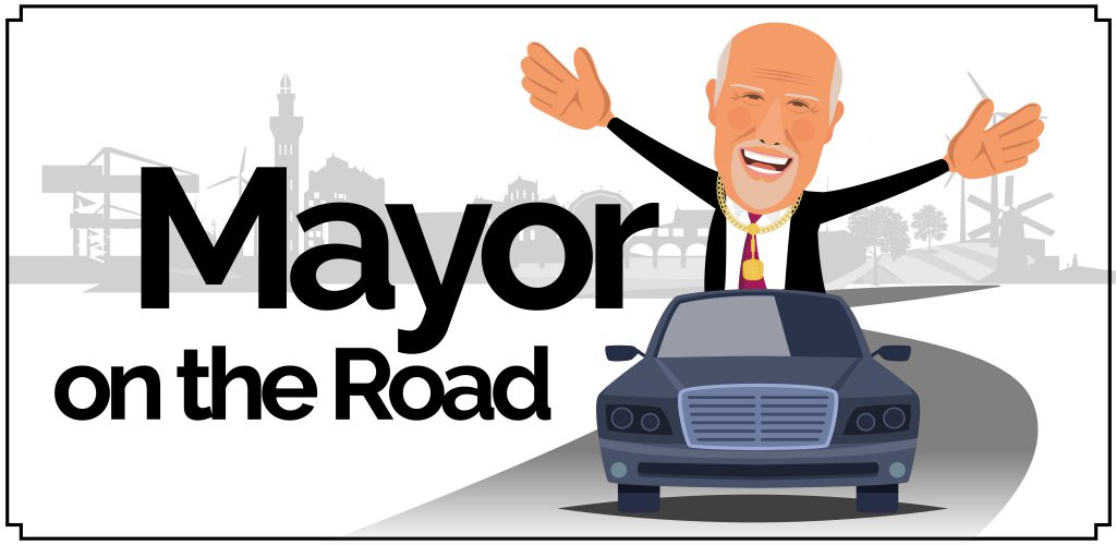 Mayor on the road graphic