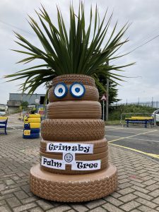 Grimsby Tip tyre palm tree.