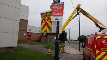 ASB sign being installed
