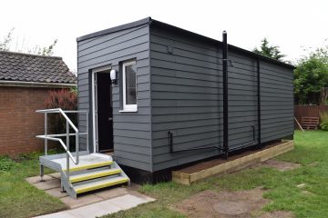 A photo of one of the eco-dwellings.