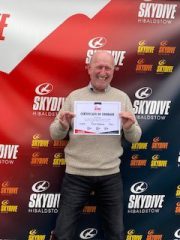 Mayor, Cllr Hasthorpe, with his skydiving certificate