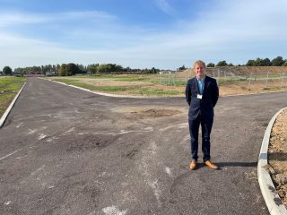 Cllr Procter visiting the site.