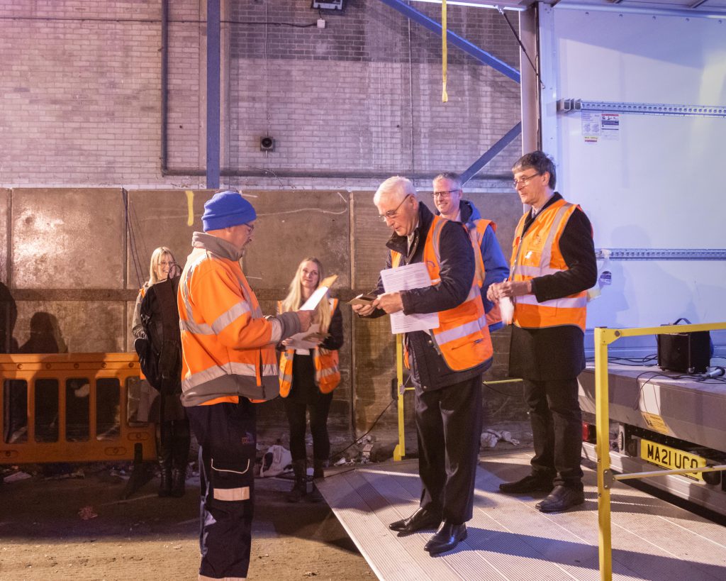 Ian MacDonald receives his Special Recogition Award at the Crew of the Year Awards