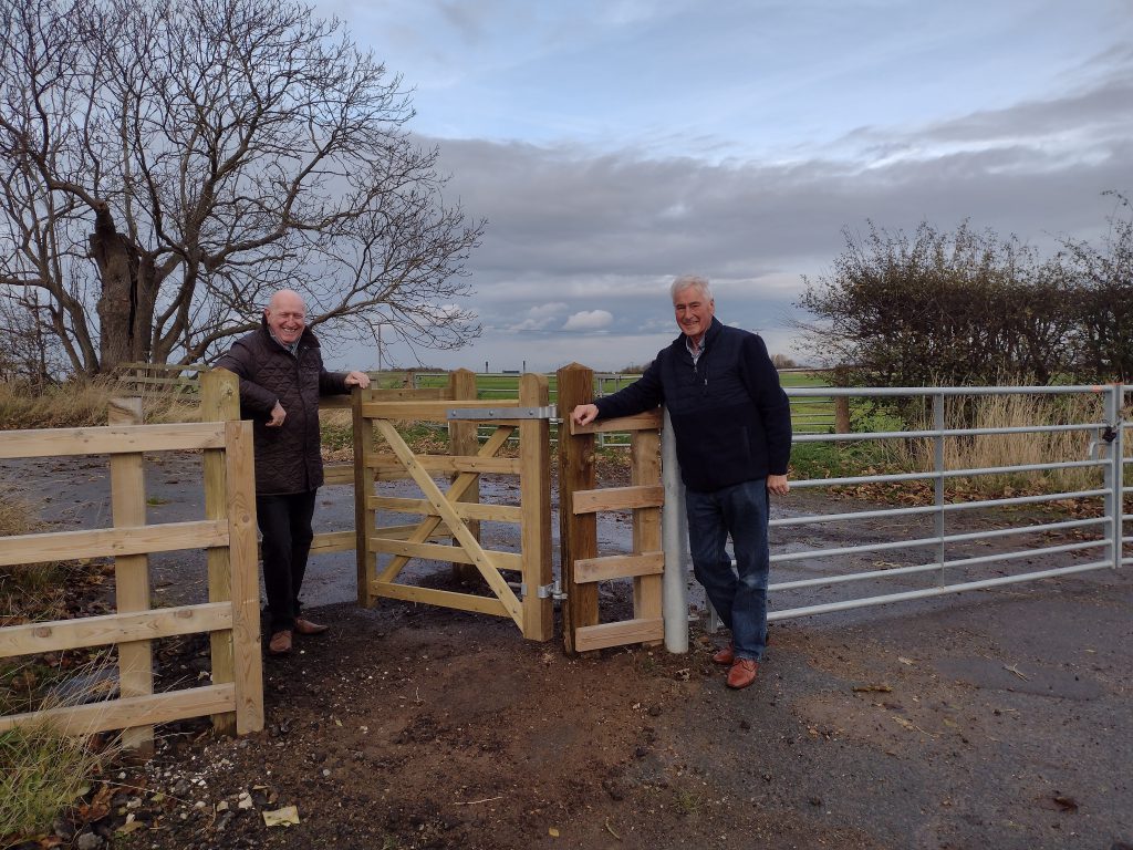Councillor Swinburn and Hasthorpe at Great Coates layby