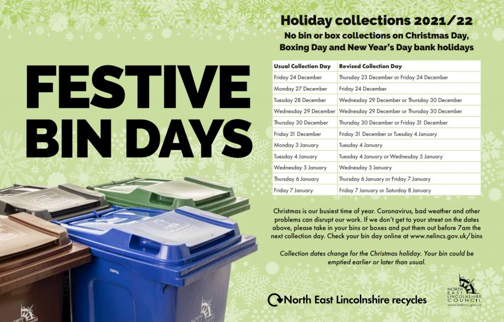 Cover of the Festive Bin Days calendar