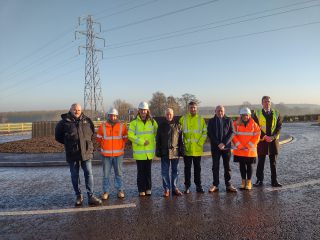 NELC and EQUANS representatives at the reopening of the A18