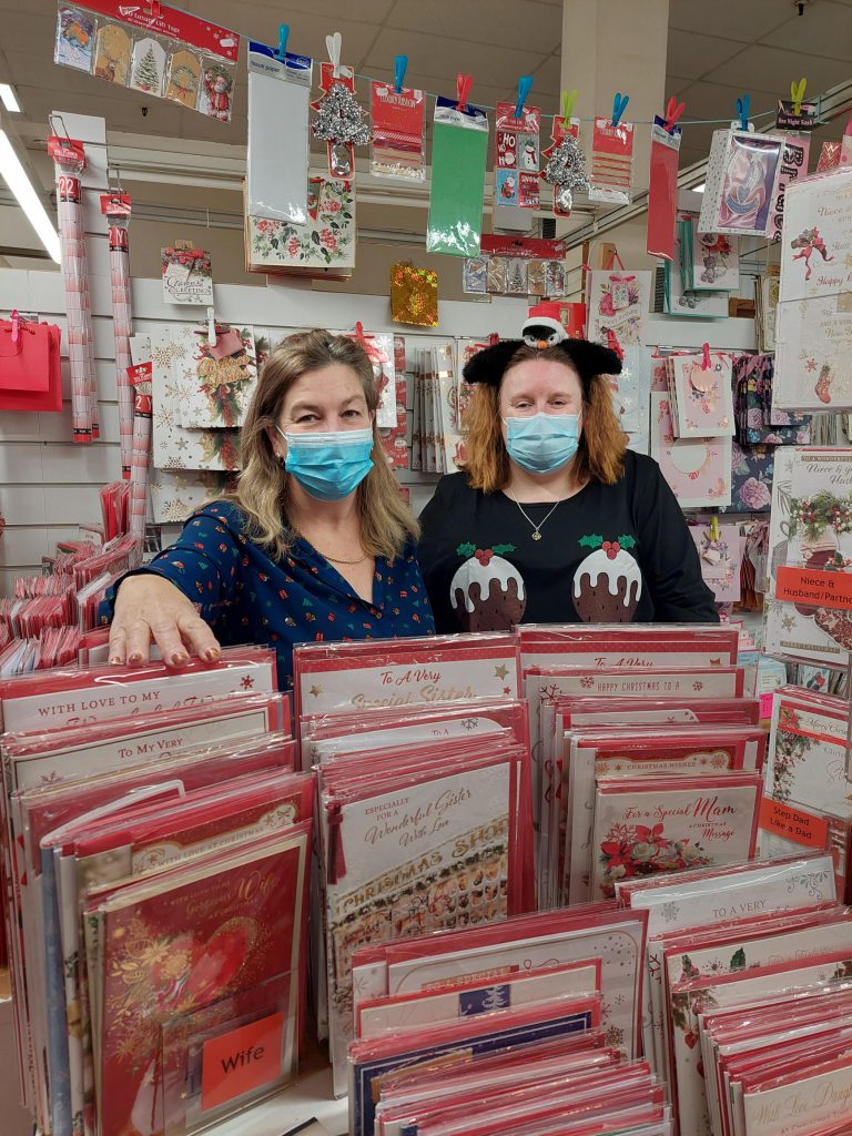 Tracy Roberts and Emma Low at That Card Stall