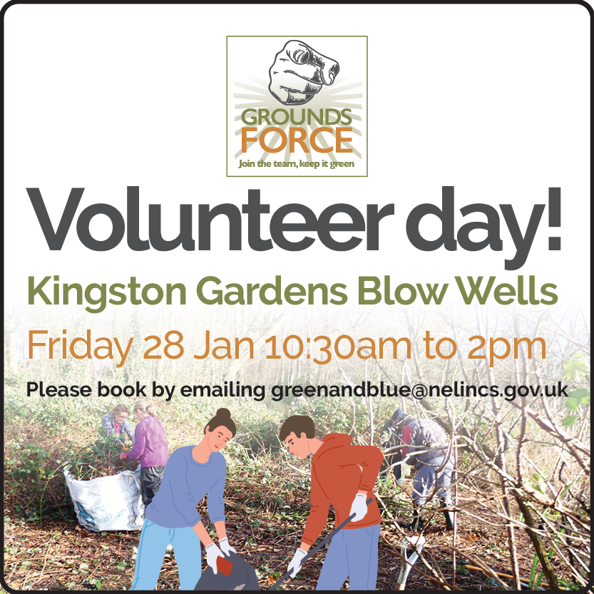 Invitation to volunteer at Kingston Gardens Blow Wells