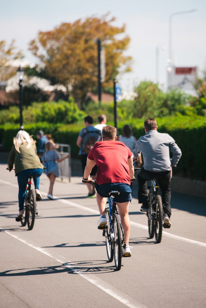 Cyclists in Cleethorpes