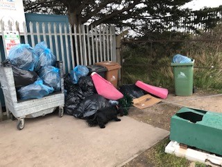 Fly-tipping at Gilbey Road in Grimsby