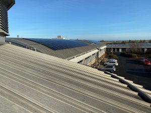 Solar panels on the Innovation Centre roof