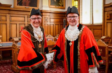 New mayor and deputy Cllr Stephen Beasant and Cllr Ian Lindley