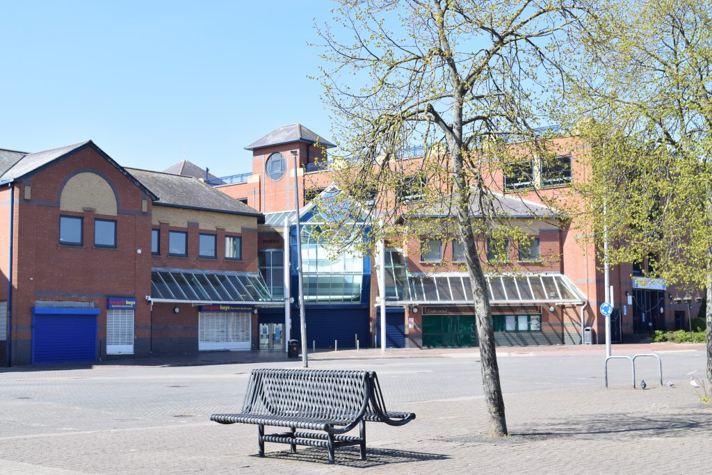 Riverhead in Grimsby with Freshney Place in the background