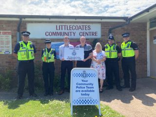 Littlecoates Community Centre policing hub photo with police, councillors and a community centre representative