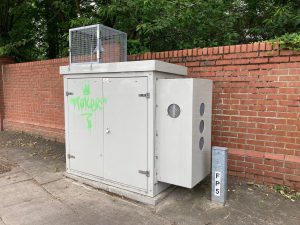 An air quality monitoring station in Grimsby