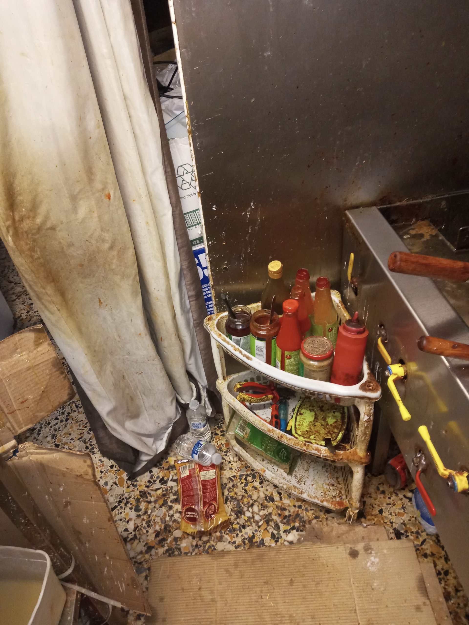 The filth and grime inside China House