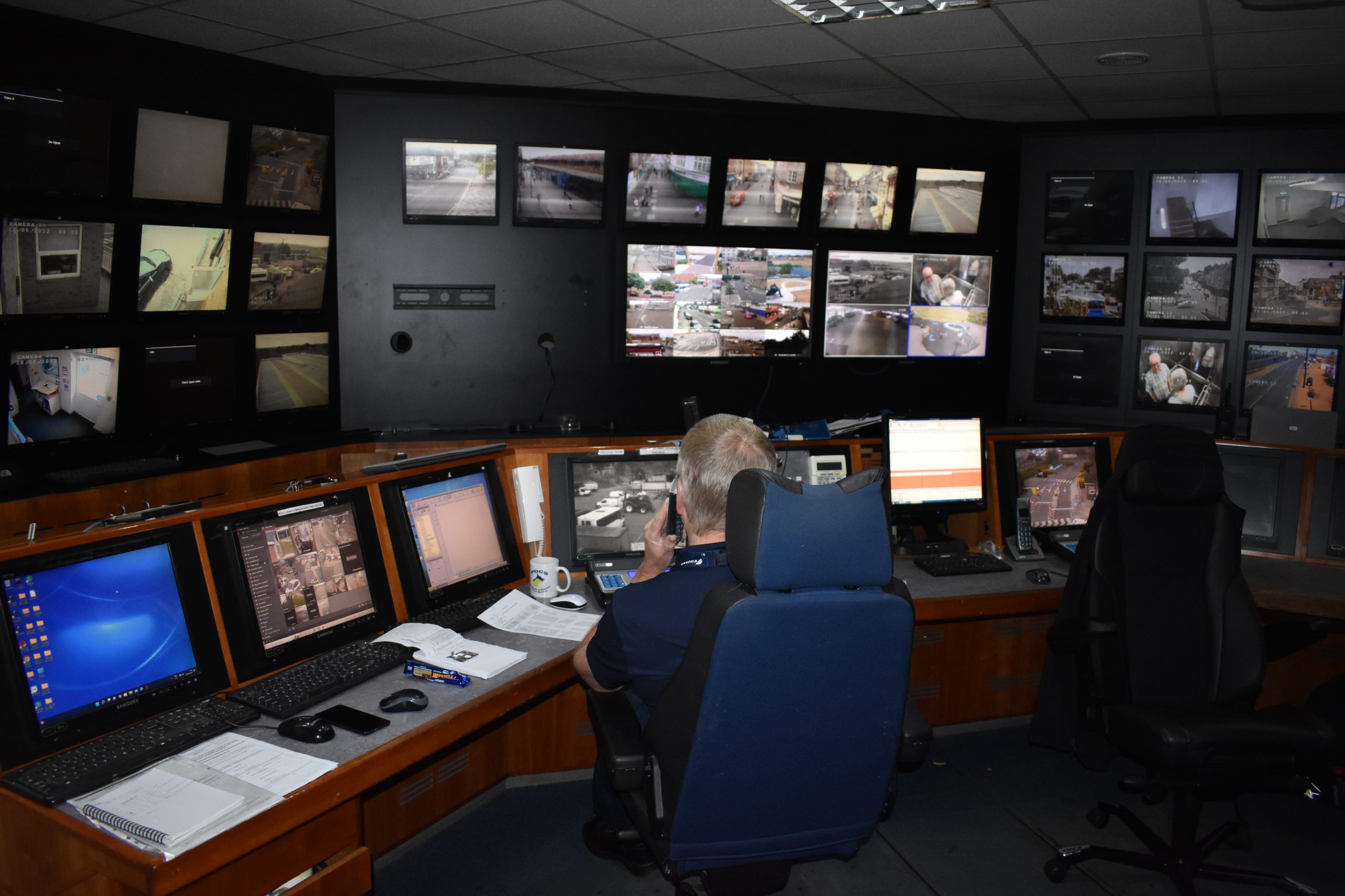 A photo of the old CCTV control room