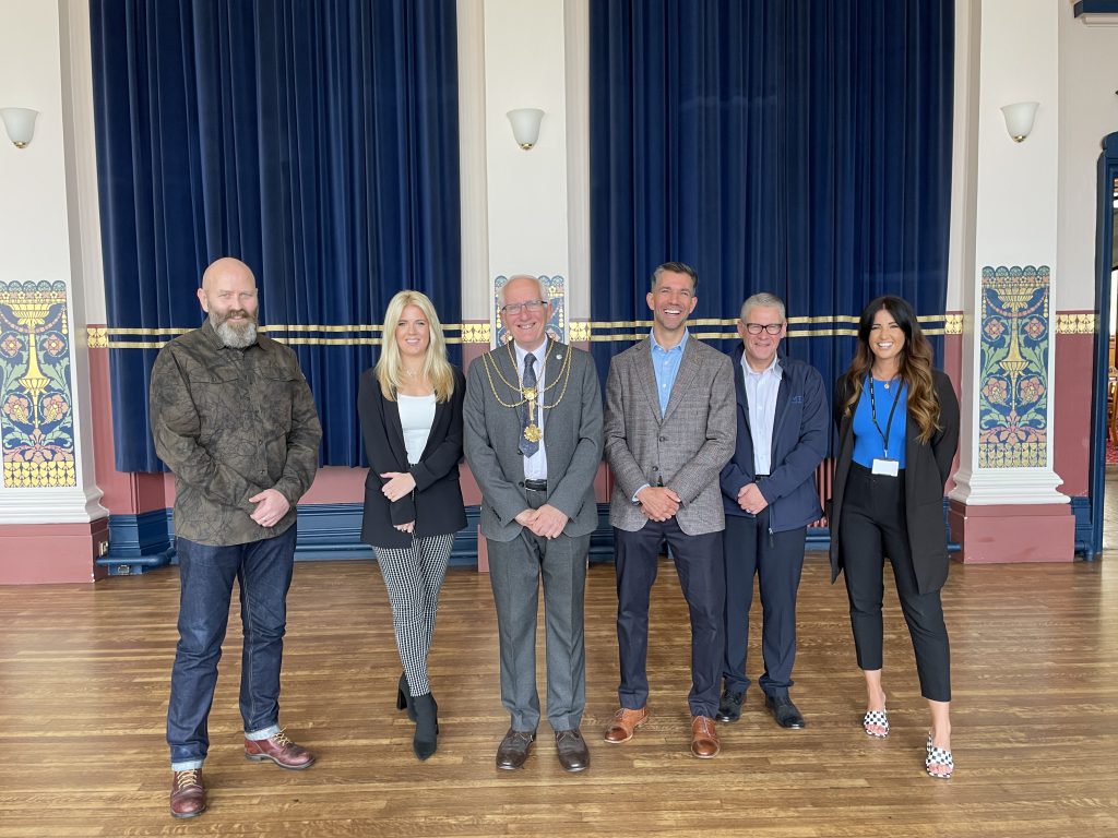 The Mayor with sponsors and presenters of the Civic Awards 2023 at Grimsby Town Hall.