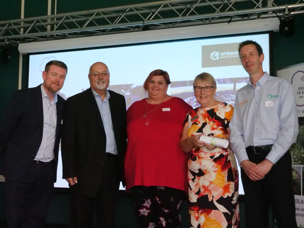 Members of Grimsby in Bloom collecting their Gold award