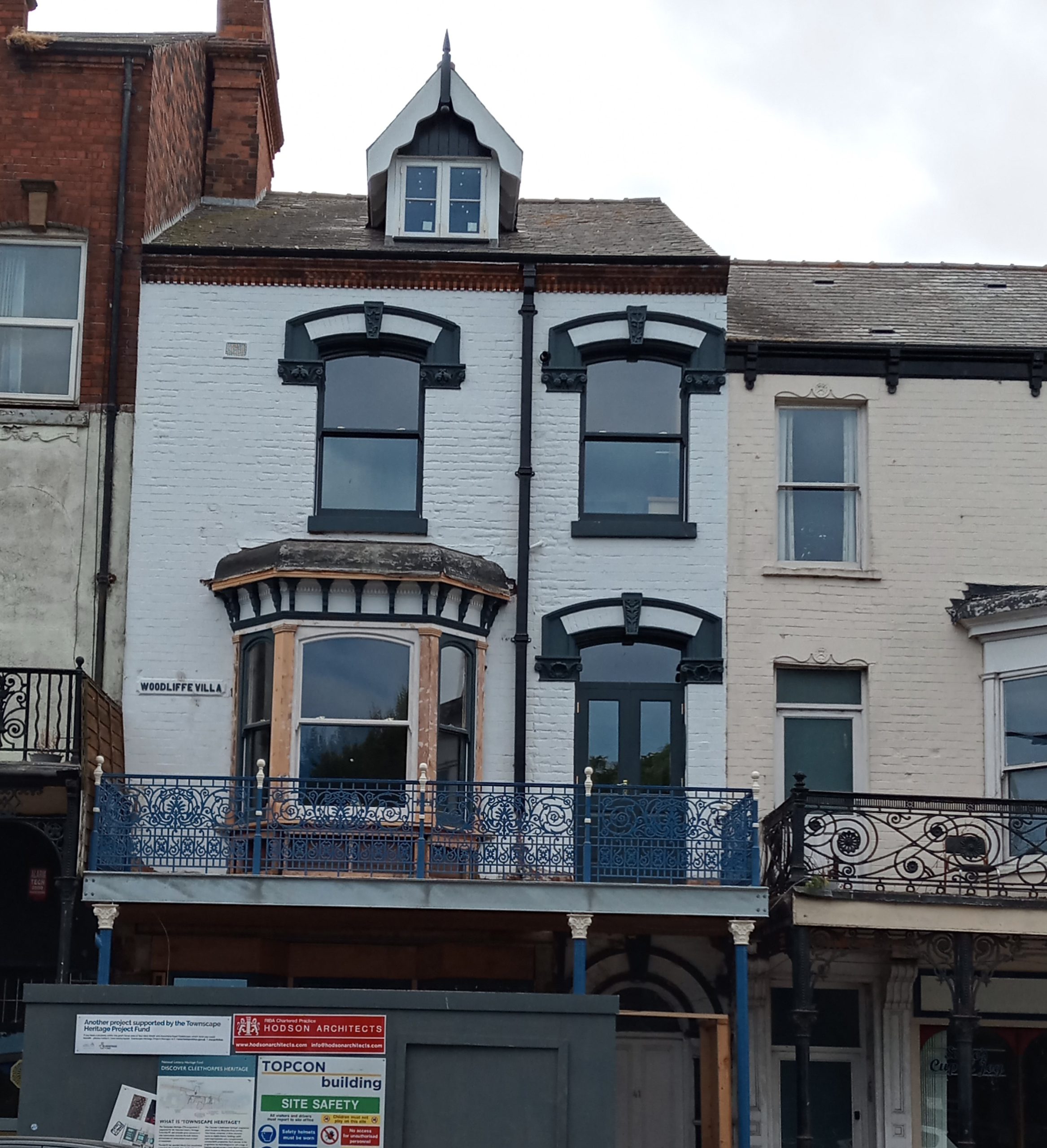 41 Alexandra Road - balcony reinstated and top floors substantially complete