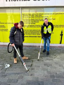 Gum busters – vaporising chewing gum stains on Grimsby streets | NELC
