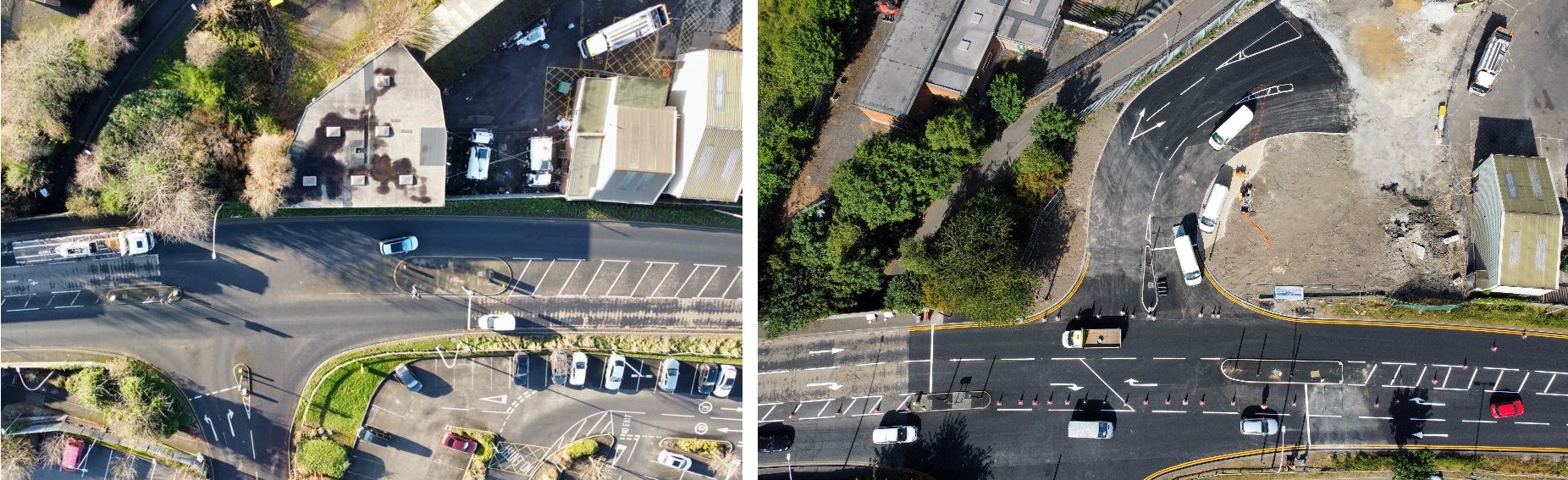 Doughty Depot Peaks Parkway before and after January May 2022