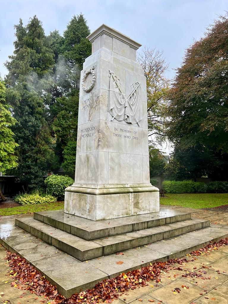 Grimsby Cenotaph before cleaning starts