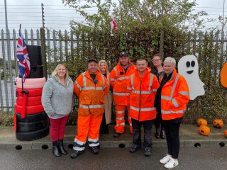 A photo of the Grimsby CRC team and members of the Council's Young Carers team