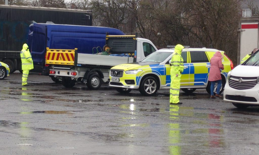 Multi-agency vehicle checks in Immingham