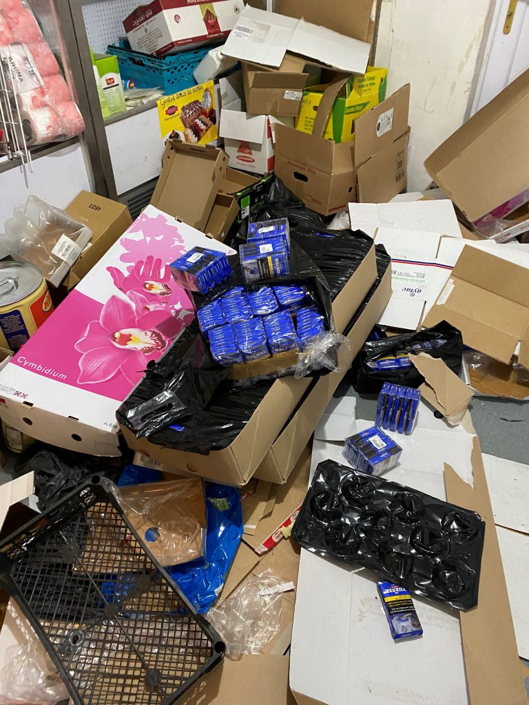 Goods seized from a Trading Standards raid.