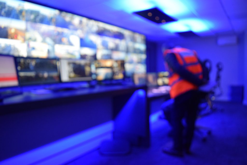 A blurred photo of the newly upgraded control room