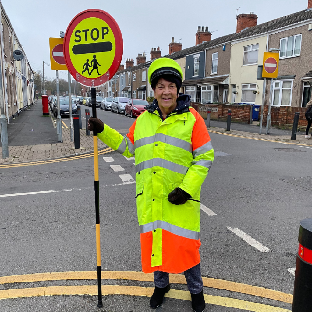 Lollipop lady Josie Hides