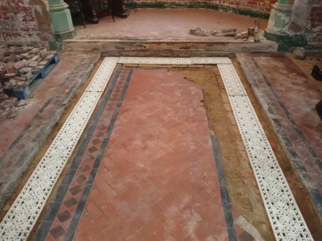 Re-installation of the original floor ducts