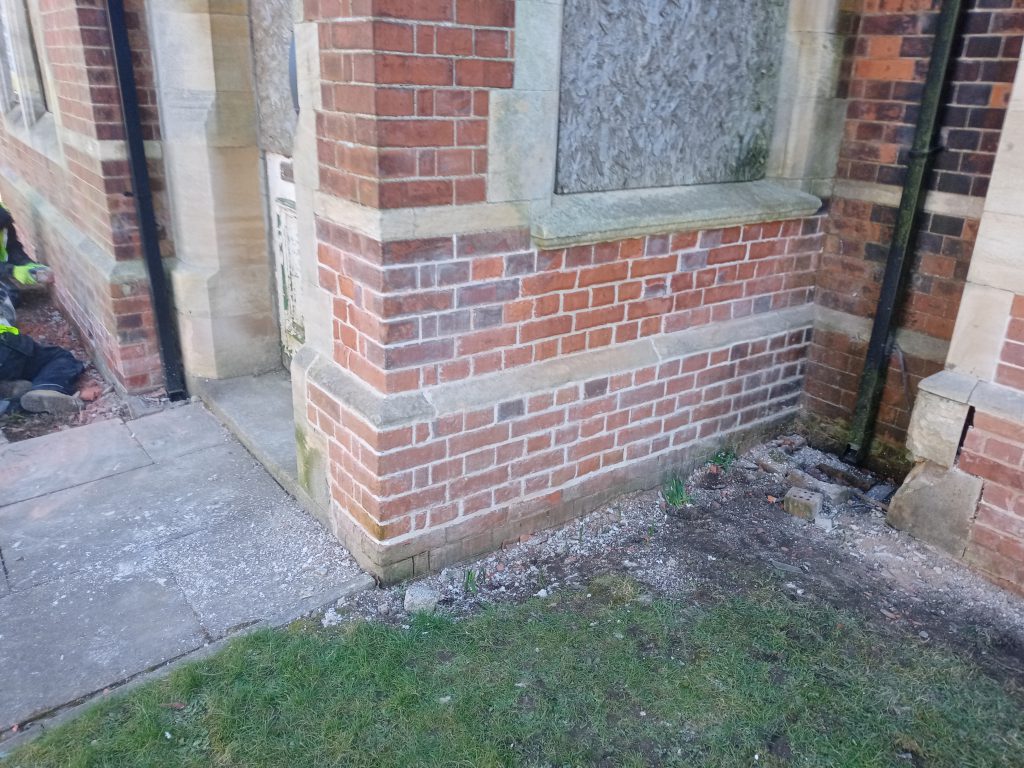 Re-pointing works at the Lodge