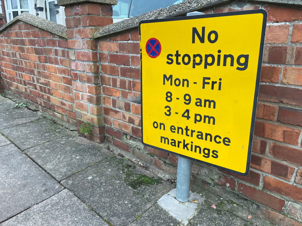 A 'no stopping' sign