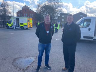 Cllr Ron Shepherd with Will Abe at Garibaldi Street MADOA