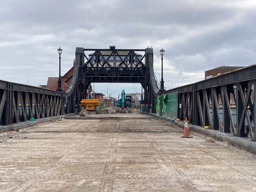 Concrete removed from Corporation Bridge