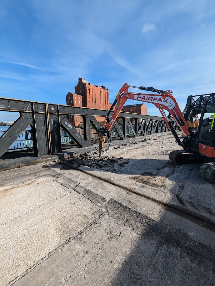 Corporation Bridge - removal of Concrete