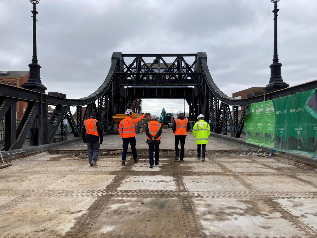 Group walk-through at Corporation Bridge