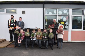 Pilgrim Academy pupils with plants