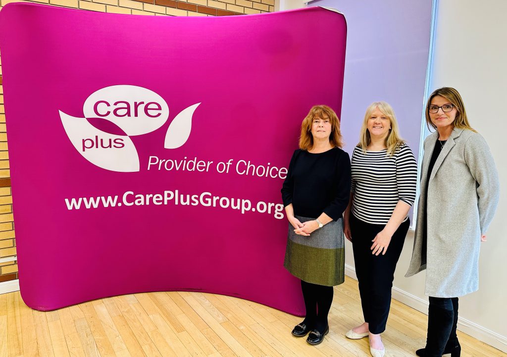 From left: Care Plus Group chief executive Jane Miller, Lisa Revell, executive director of operations and chief and Nicola Pattison, race director at Tape2Tape.
