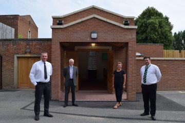 From left: Phil Hewitt, Bereavement Services Manager, Cllr Stewart Swinburn, portfolio holder for environment and transport, Lisa Logan, Strategic Lead for Environment, and Dan Intress-Franklin, Deputy Bereavement Services Manager at North East Lincolnshire Council, pictured outside the pet crematorium.
