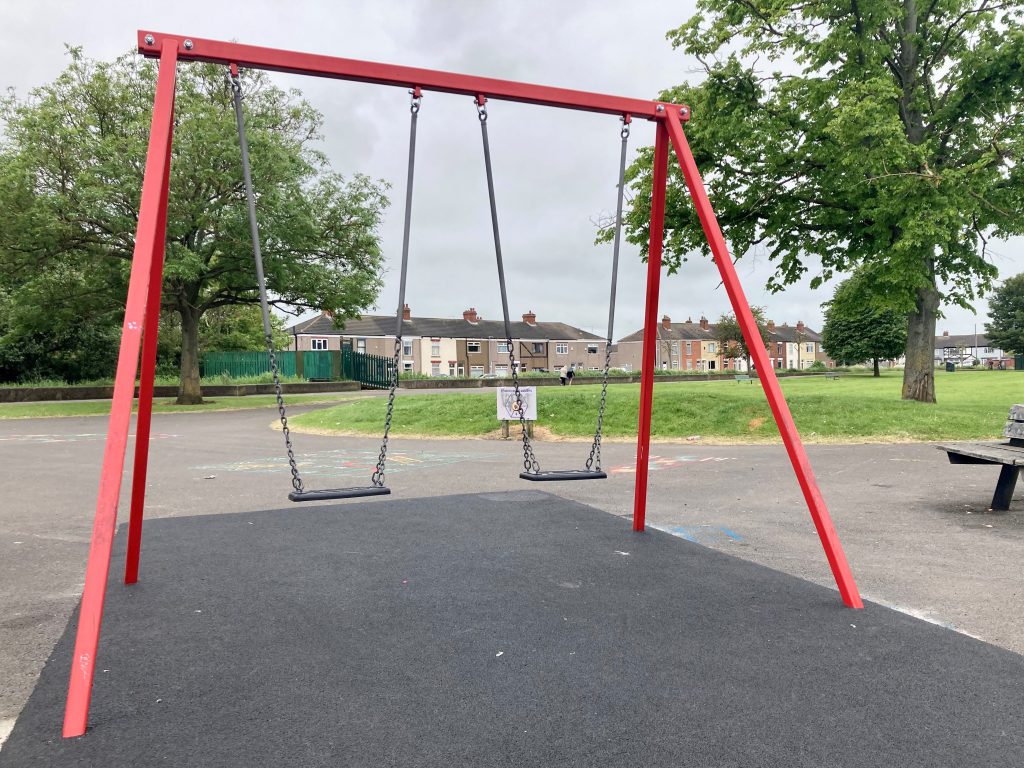 New swings at Duke of York Gardens in Grimsby