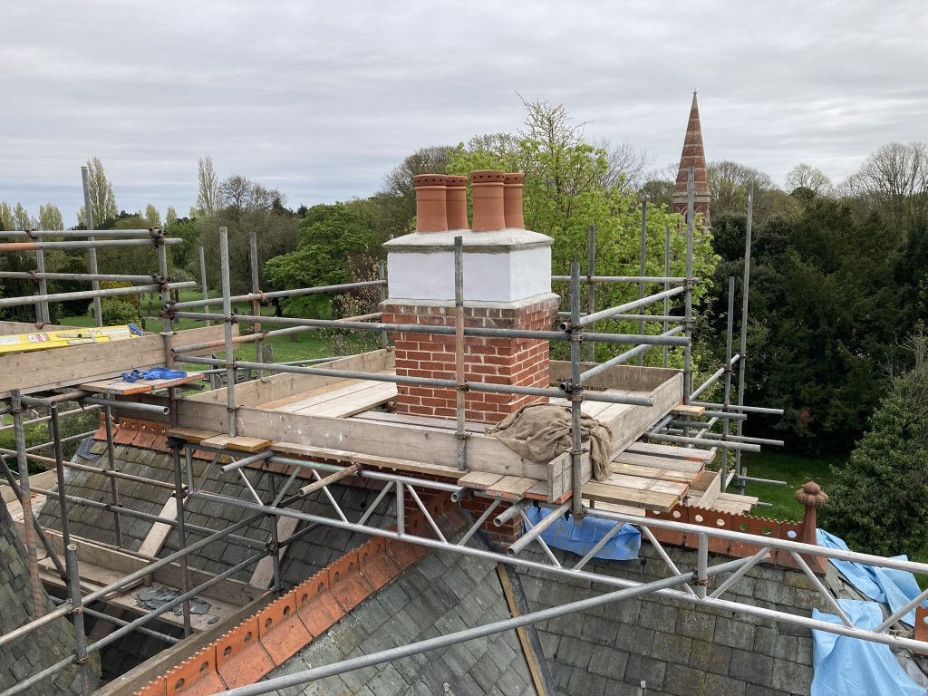 Restored chimney at the Gatekeepers Lodge